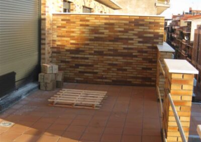 Patio de una vivienda en obra de la promoción Eugenio Serrano, 22 en Getafe